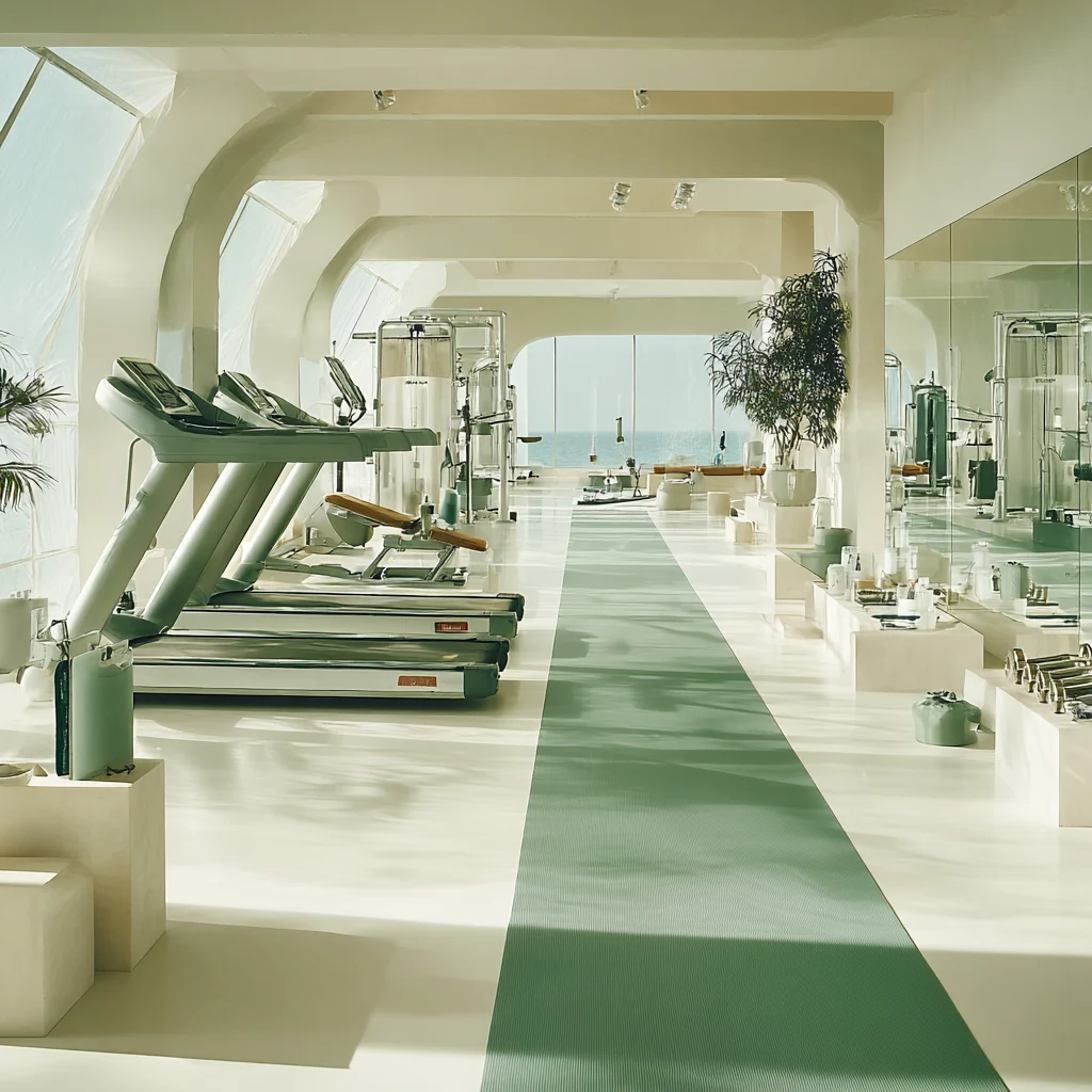 Conceptual sunlit interior, exploring the experience behind an amenity